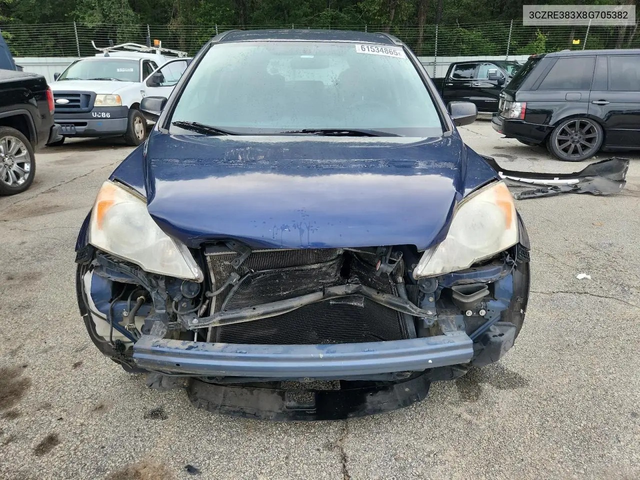 2008 Honda Cr-V Lx VIN: 3CZRE383X8G705382 Lot: 61534865