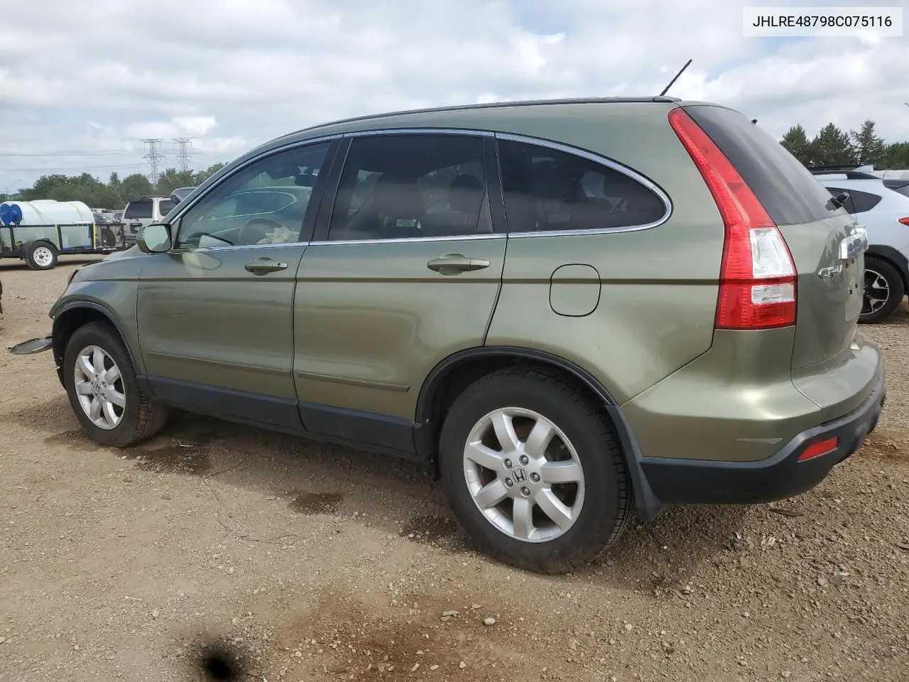 2008 Honda Cr-V Exl VIN: JHLRE48798C075116 Lot: 62642465