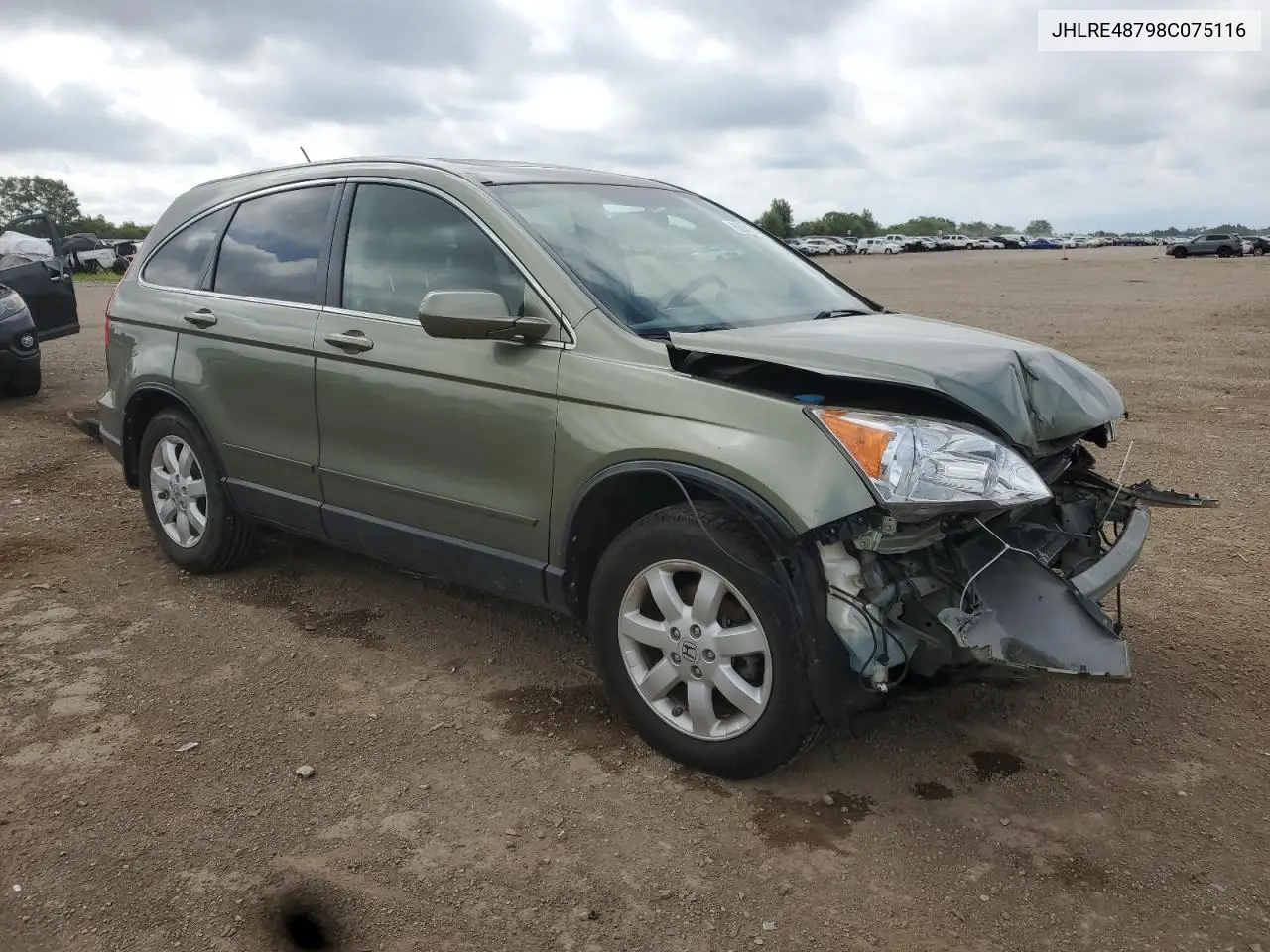 2008 Honda Cr-V Exl VIN: JHLRE48798C075116 Lot: 62642465