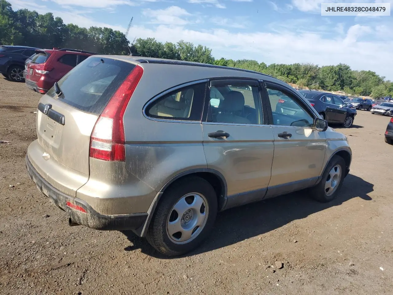 2008 Honda Cr-V Lx VIN: JHLRE48328C048479 Lot: 62964385
