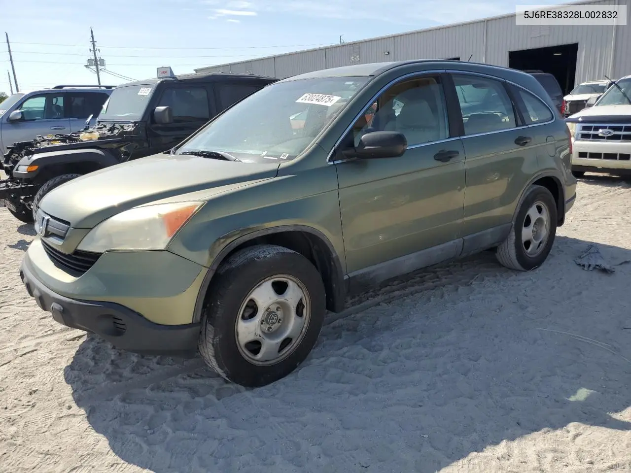 2008 Honda Cr-V Lx VIN: 5J6RE38328L002832 Lot: 63024875