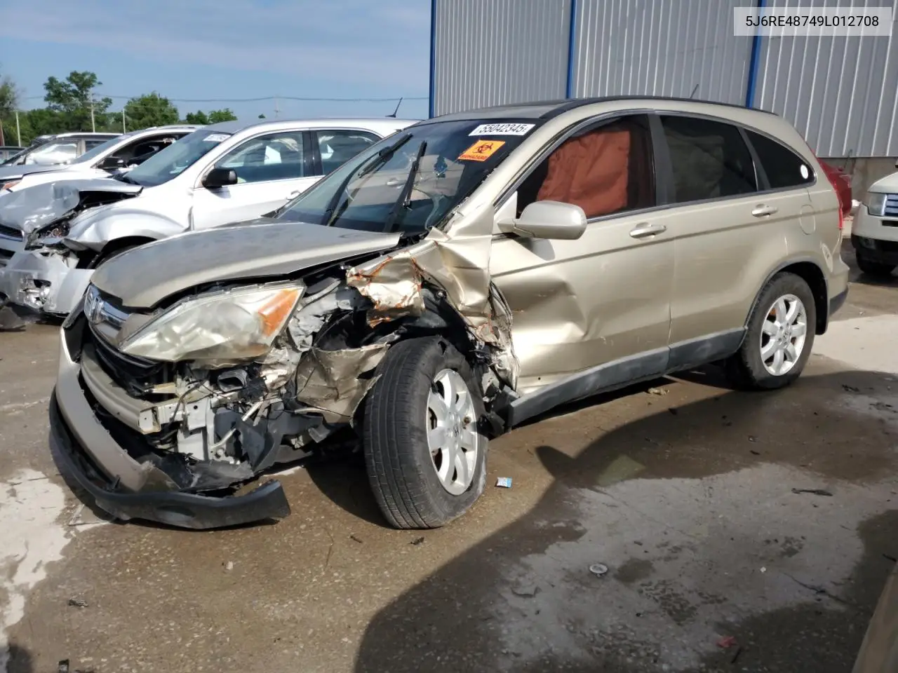 2009 Honda Cr-V Exl VIN: 5J6RE48749L012708 Lot: 55042345