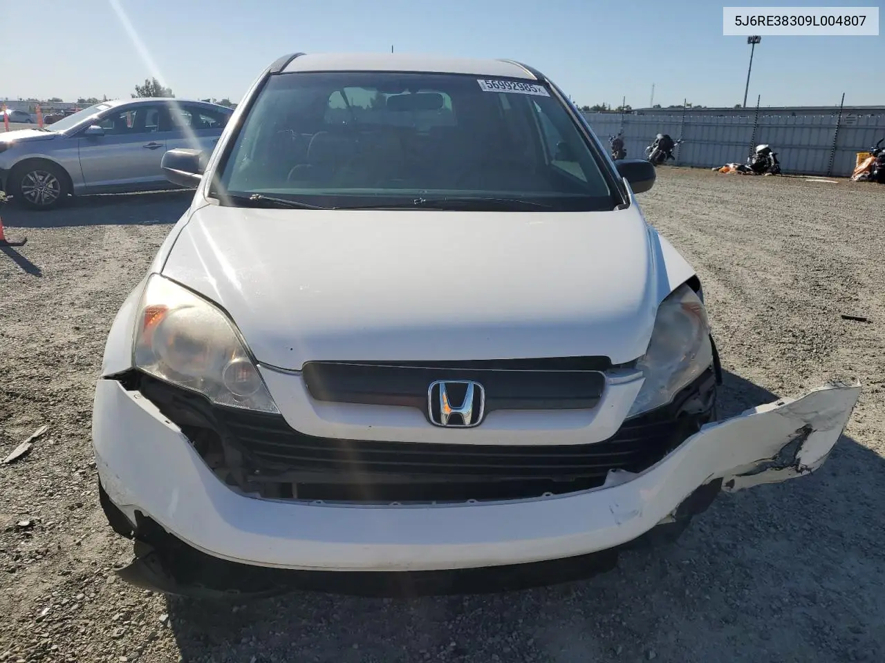 2009 Honda Cr-V Lx VIN: 5J6RE38309L004807 Lot: 56992985