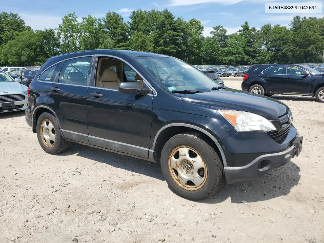 2009 Honda Cr-V Lx VIN: 5J6RE48399L042591 Lot: 61827615