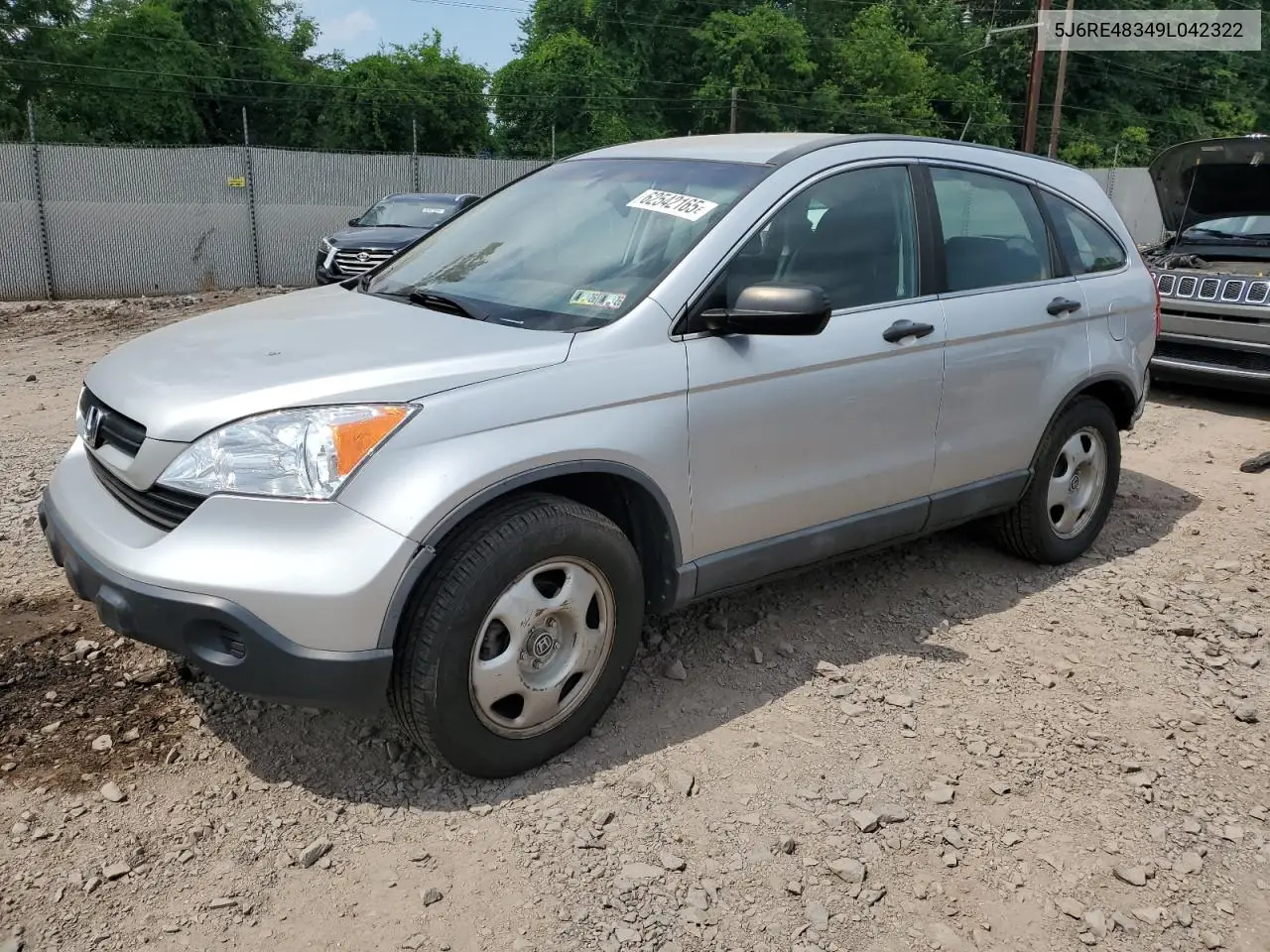 2009 Honda Cr-V Lx VIN: 5J6RE48349L042322 Lot: 62542165
