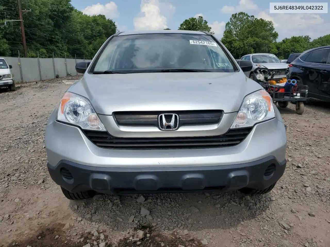 2009 Honda Cr-V Lx VIN: 5J6RE48349L042322 Lot: 62542165