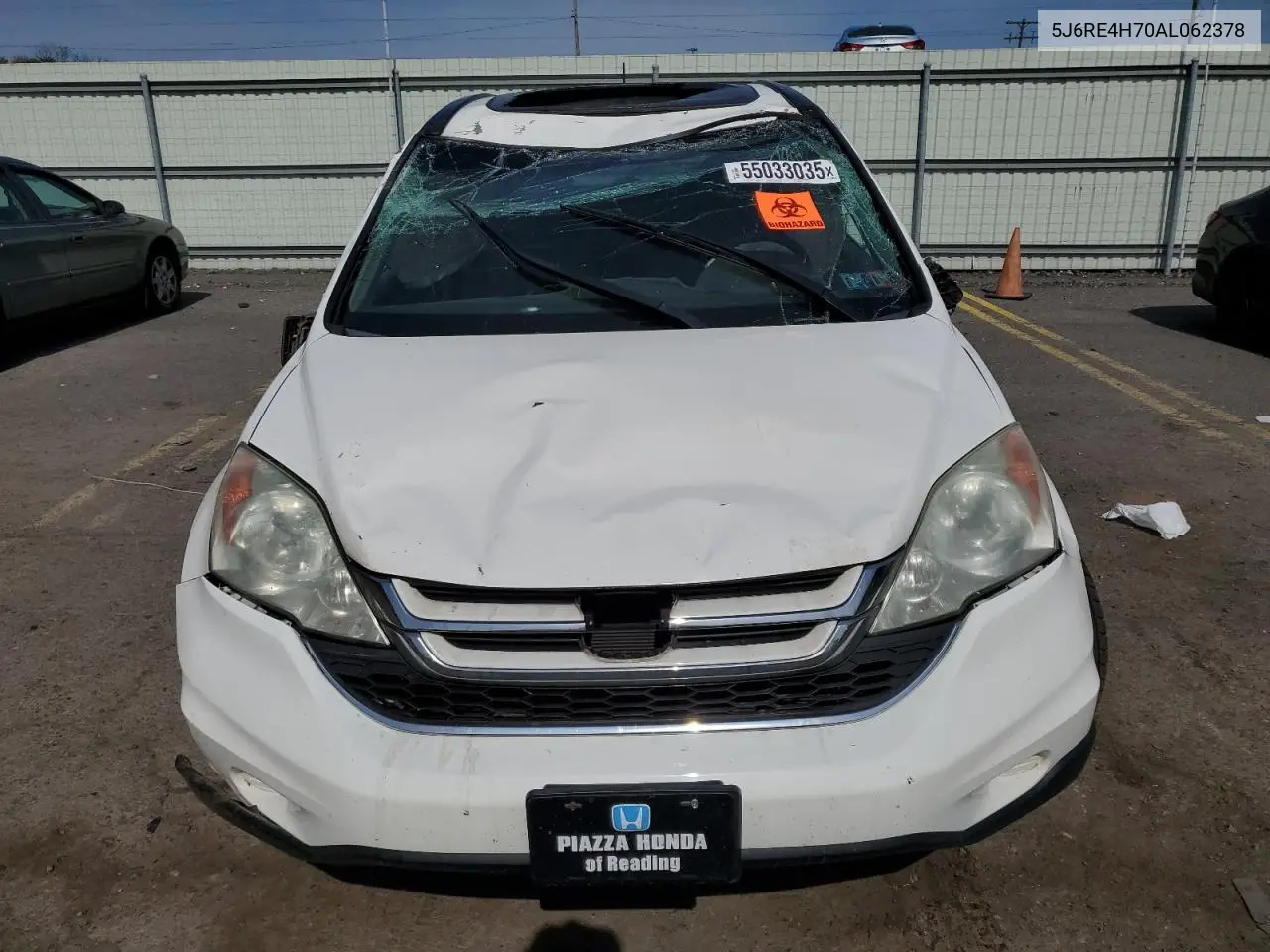 2010 Honda Cr-V Exl VIN: 5J6RE4H70AL062378 Lot: 55033035