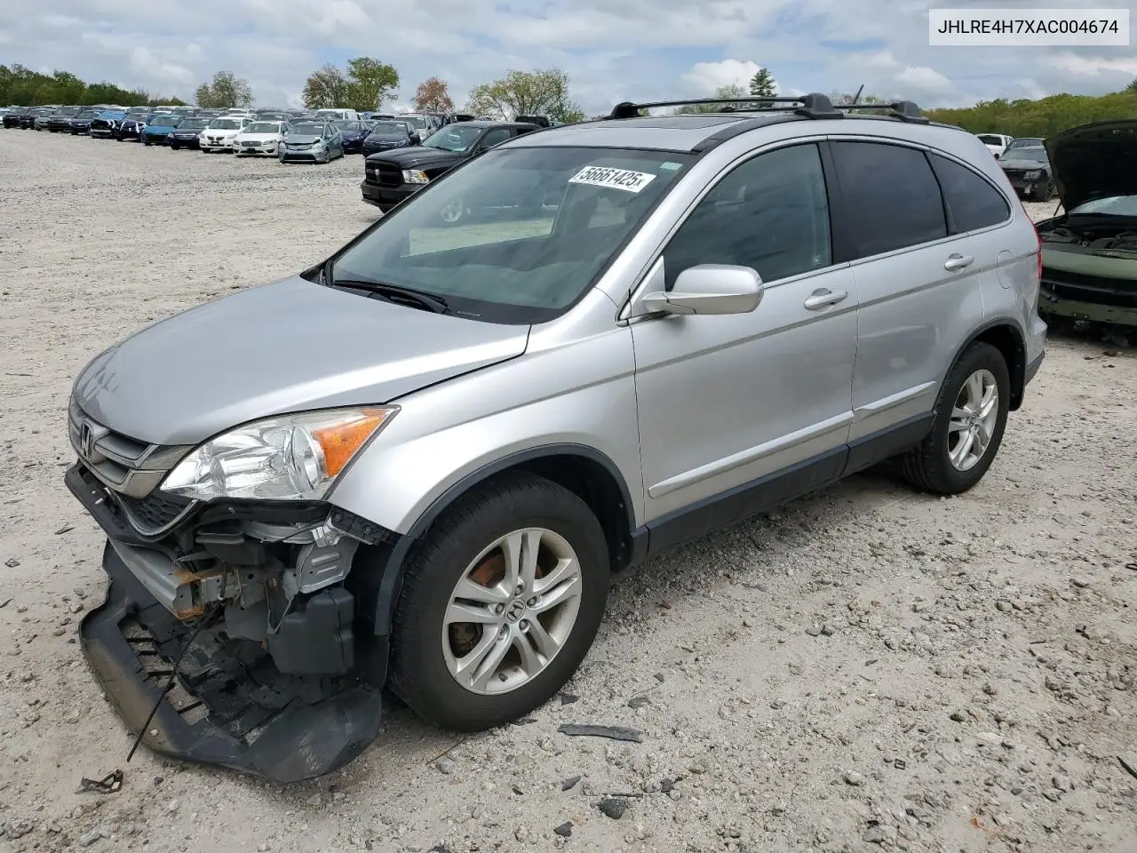 2010 Honda Cr-V Exl VIN: JHLRE4H7XAC004674 Lot: 56661425