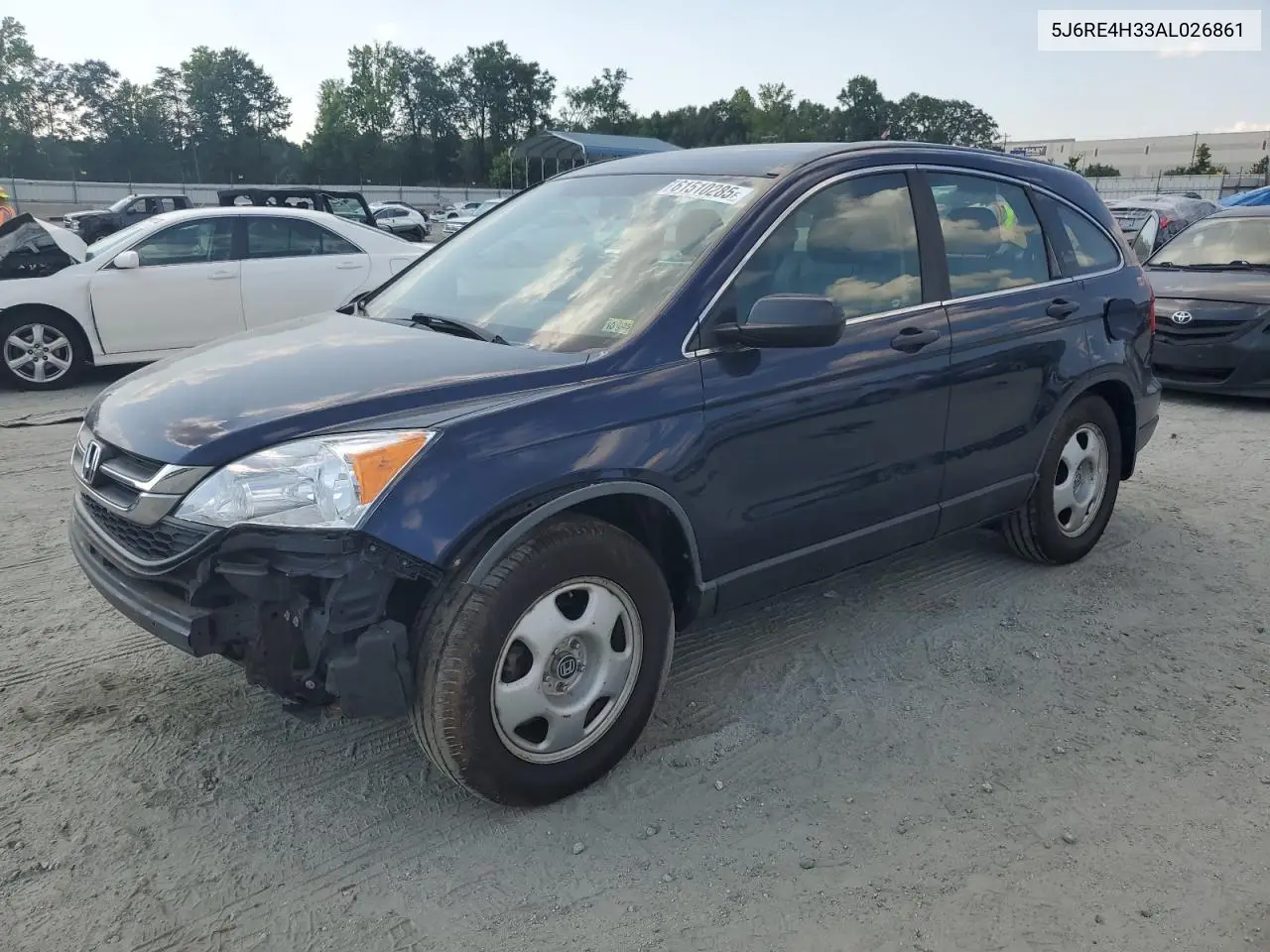 2010 Honda Cr-V Lx VIN: 5J6RE4H33AL026861 Lot: 61510285