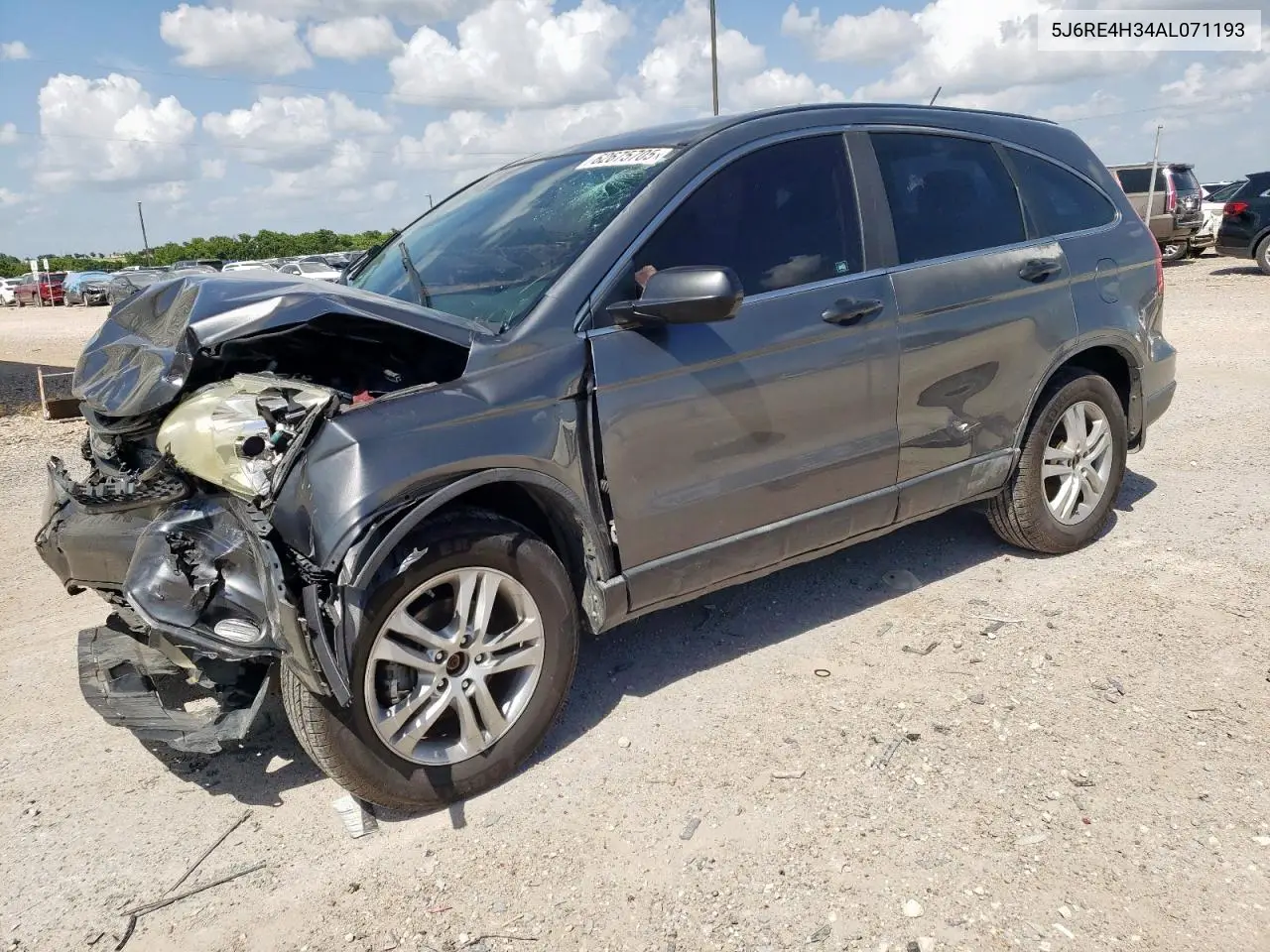 2010 Honda Cr-V Lx VIN: 5J6RE4H34AL071193 Lot: 62675705