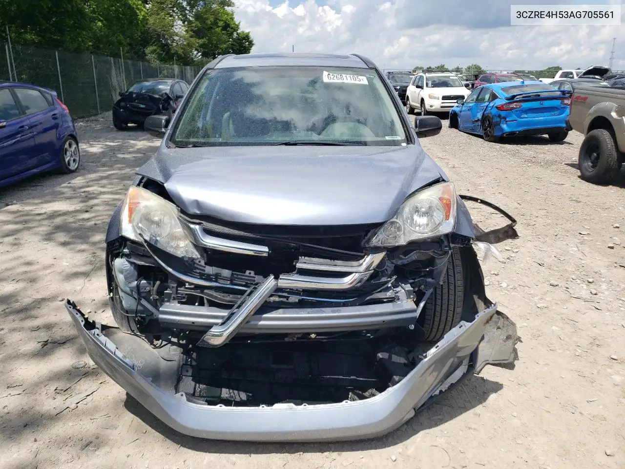 2010 Honda Cr-V Ex VIN: 3CZRE4H53AG705561 Lot: 62681105