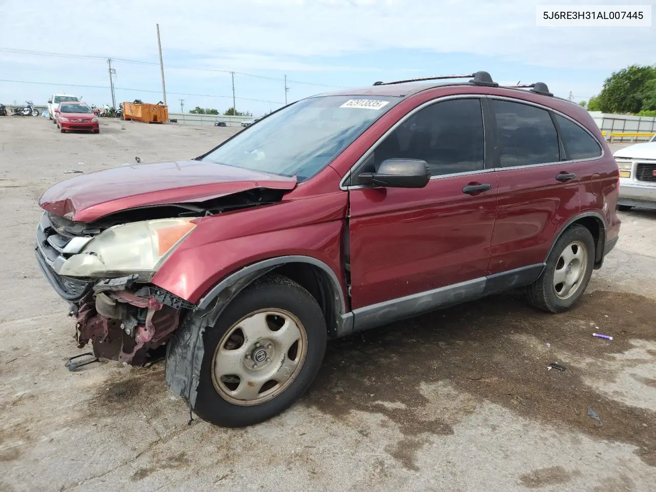 2010 Honda Cr-V Lx VIN: 5J6RE3H31AL007445 Lot: 62913835