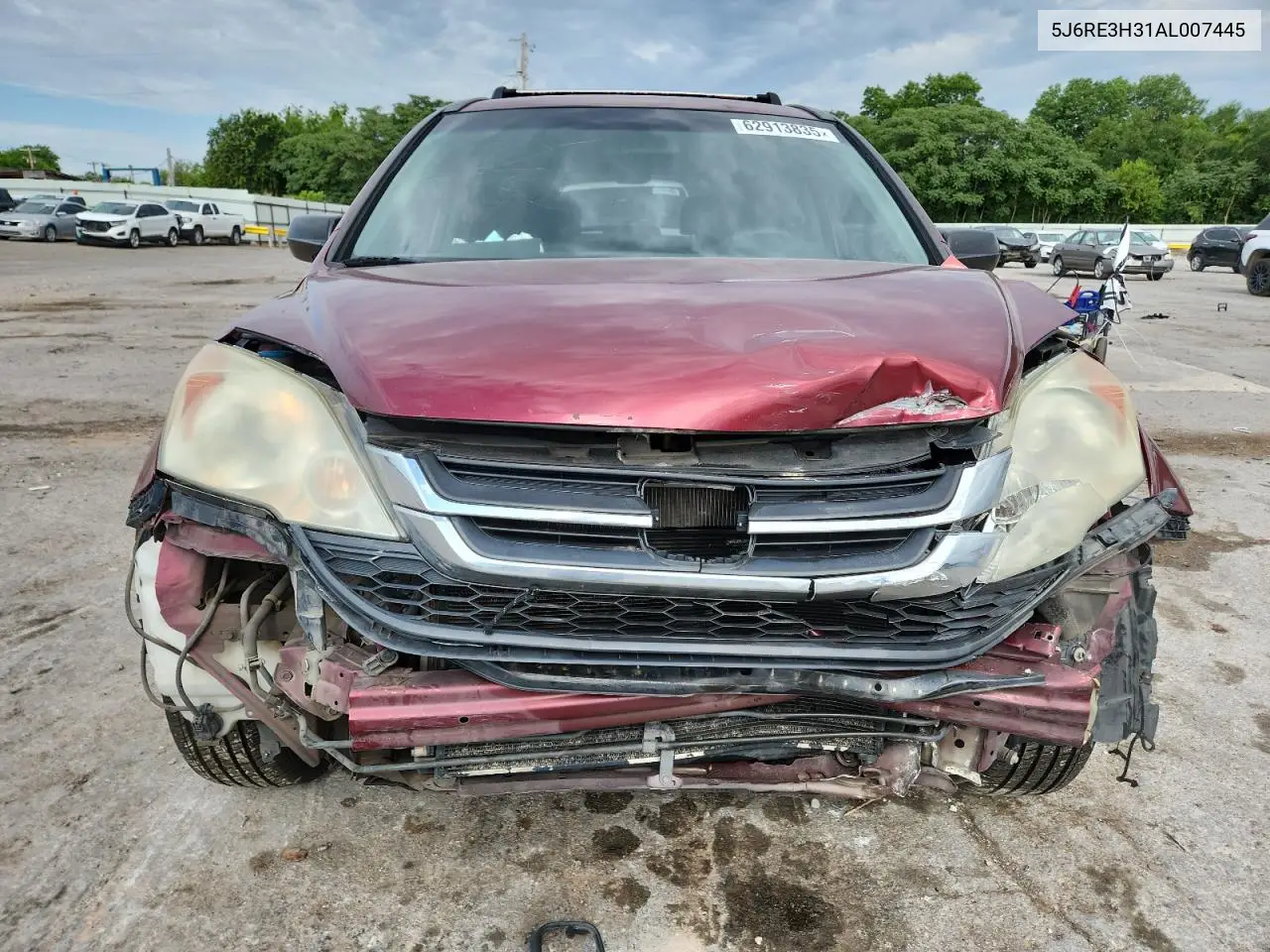 2010 Honda Cr-V Lx VIN: 5J6RE3H31AL007445 Lot: 62913835