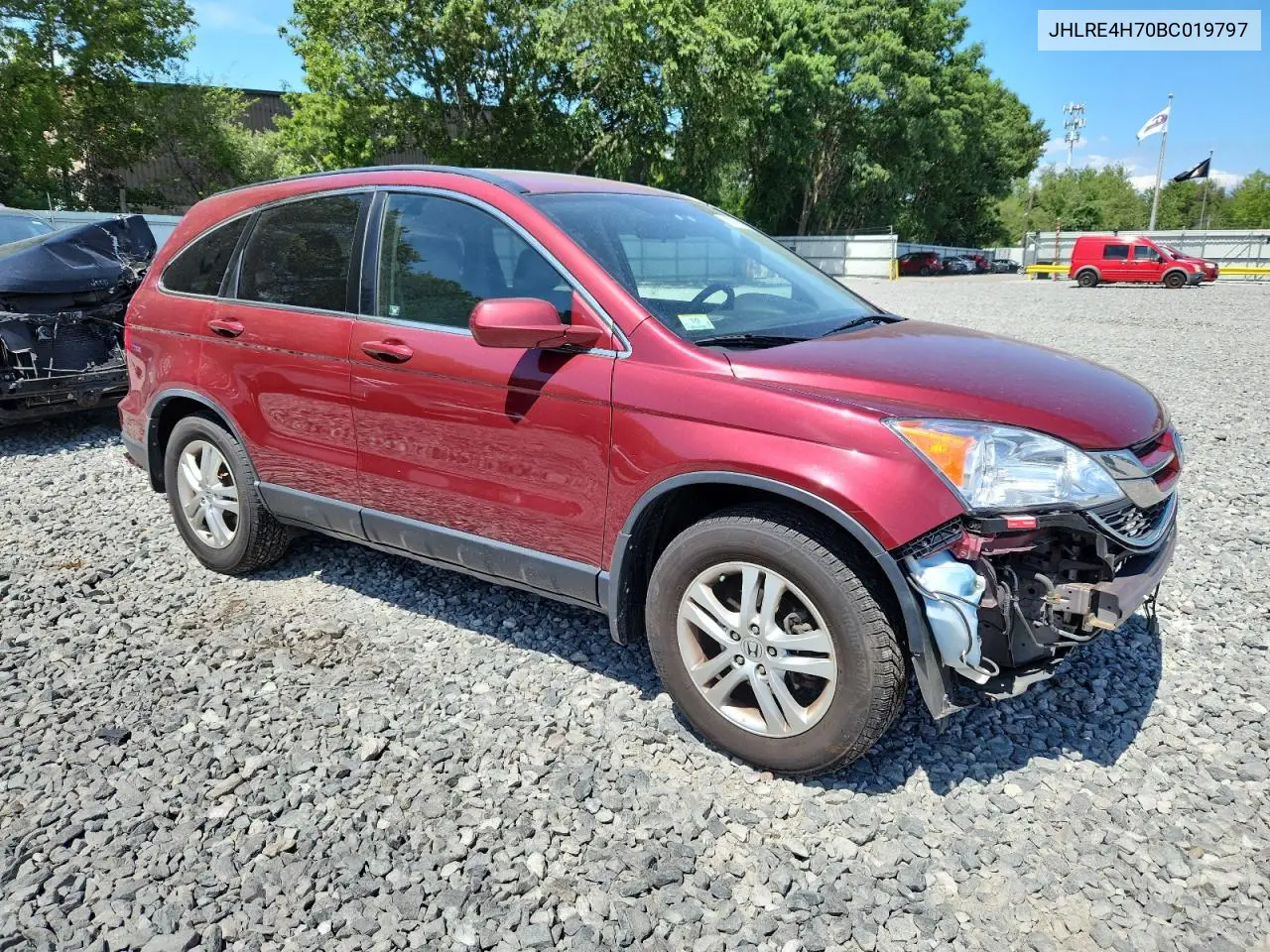 2011 Honda Cr-V Exl VIN: JHLRE4H70BC019797 Lot: 62543315