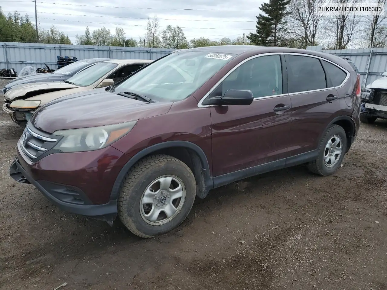 2013 Honda Cr-V Lx VIN: 2HKRM4H38DH106383 Lot: 56360225