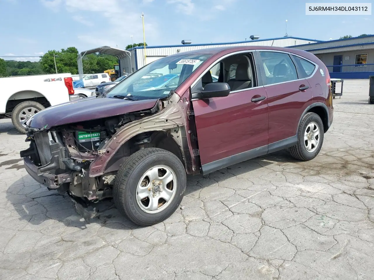 2013 Honda Cr-V Lx VIN: 5J6RM4H34DL043112 Lot: 56618755