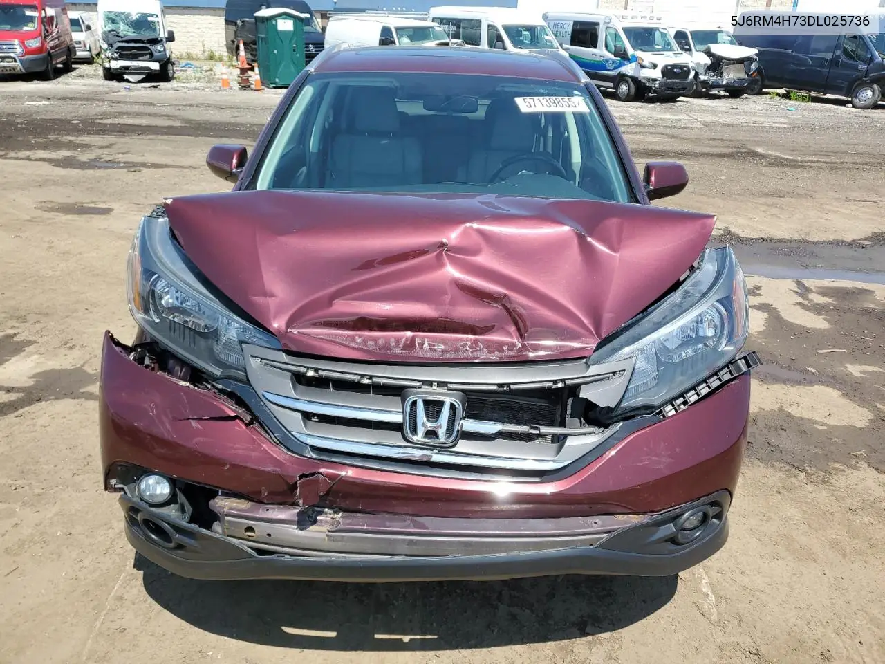 2013 Honda Cr-V Exl VIN: 5J6RM4H73DL025736 Lot: 57139855
