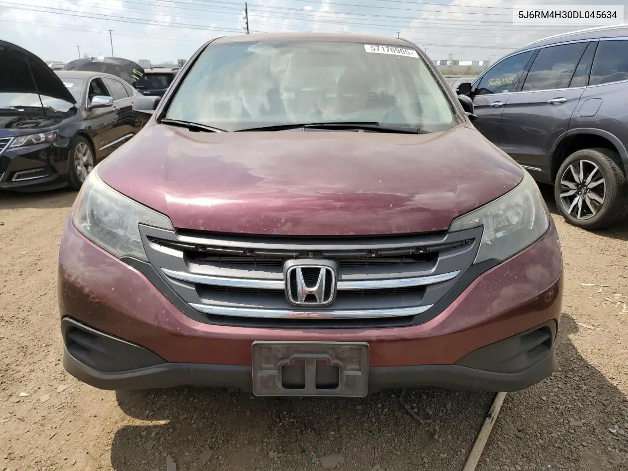 2013 Honda Cr-V Lx VIN: 5J6RM4H30DL045634 Lot: 57176905