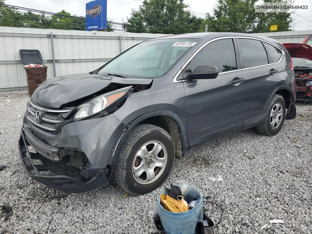 2013 Honda Cr-V Lx VIN: 2HKRM4H35DH649433 Lot: 62344735
