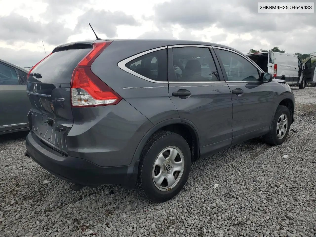 2013 Honda Cr-V Lx VIN: 2HKRM4H35DH649433 Lot: 62344735