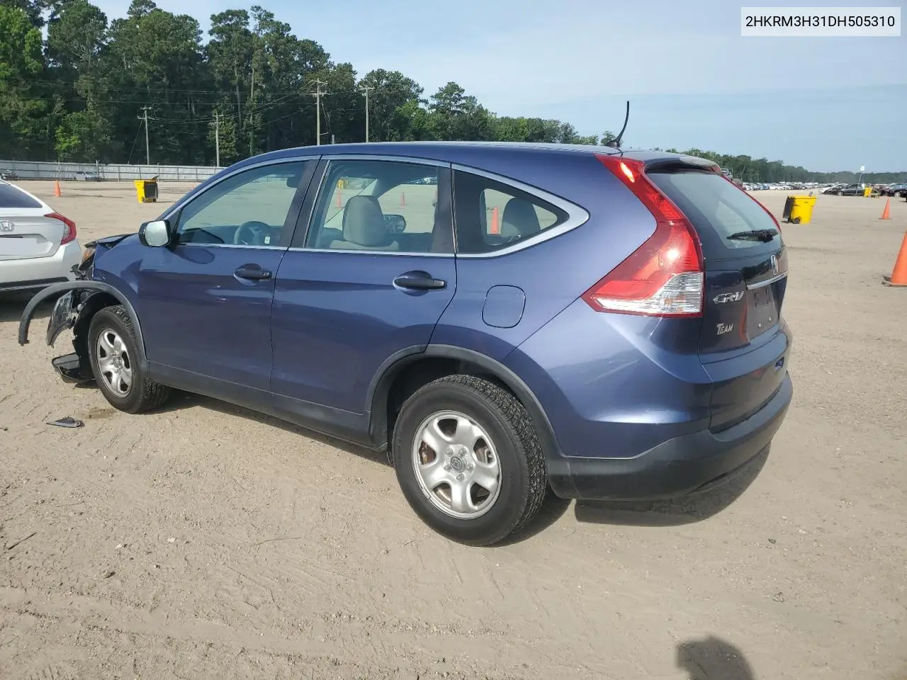 2013 Honda Cr-V Lx VIN: 2HKRM3H31DH505310 Lot: 62722985