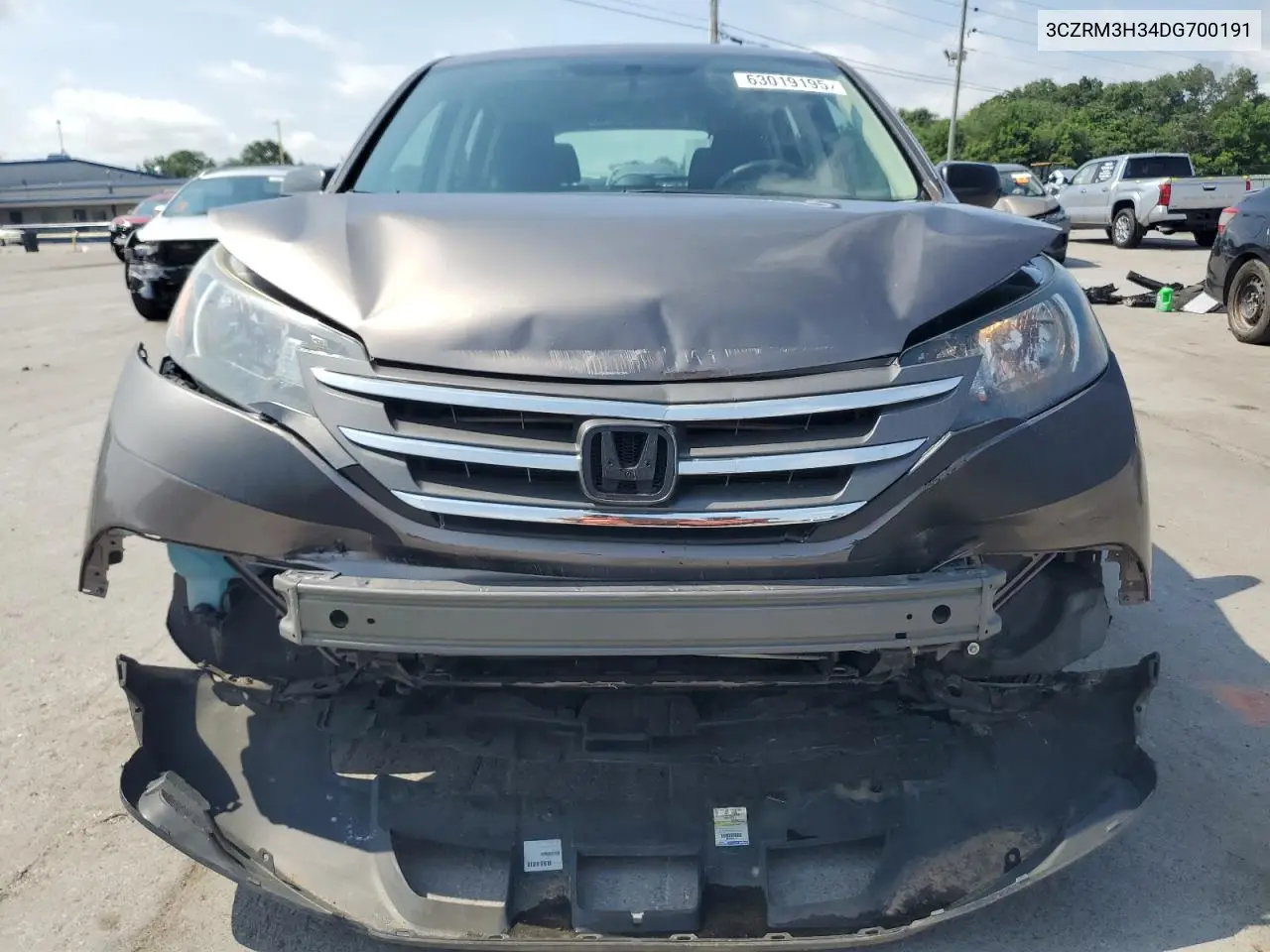 2013 Honda Cr-V Lx VIN: 3CZRM3H34DG700191 Lot: 63019195