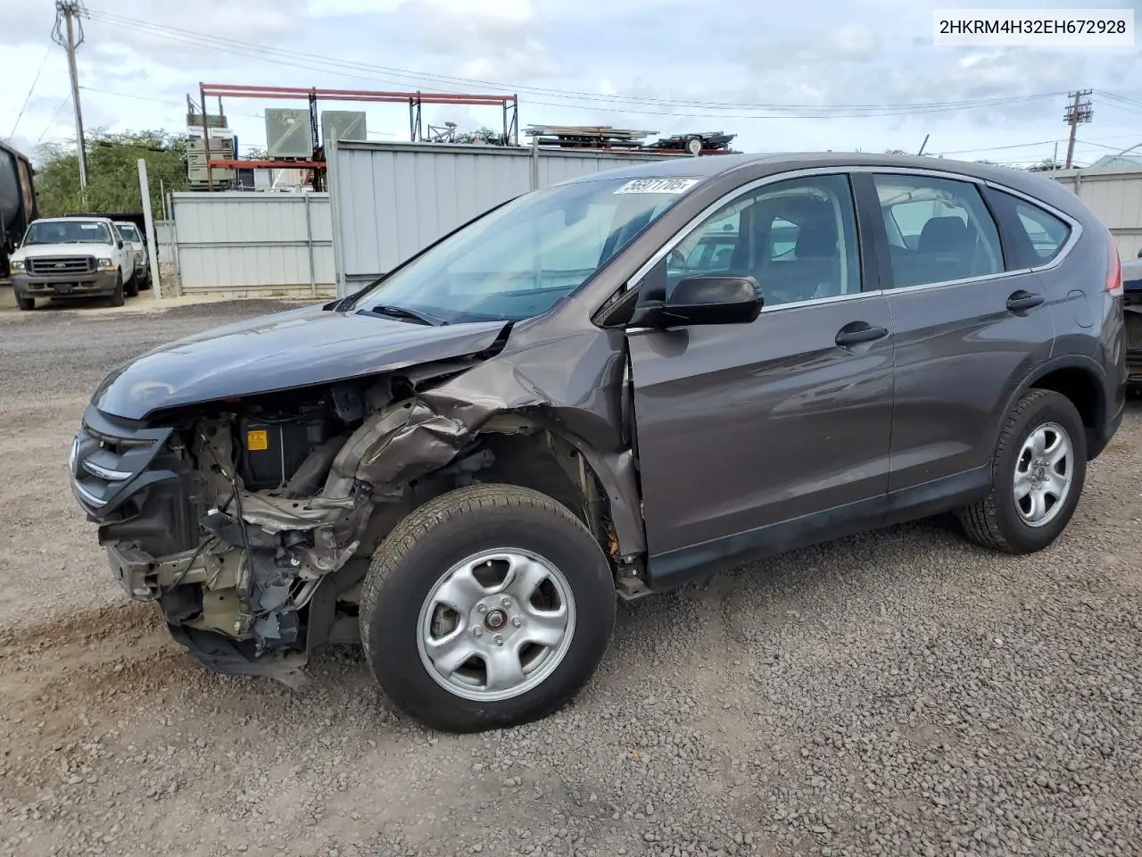 2014 Honda Cr-V Lx VIN: 2HKRM4H32EH672928 Lot: 56971705