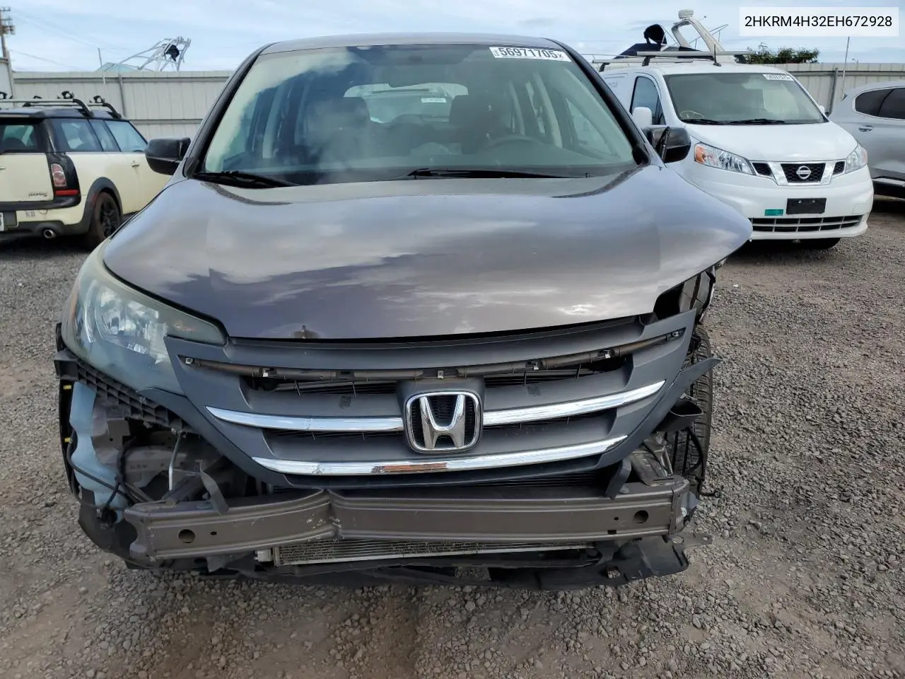 2014 Honda Cr-V Lx VIN: 2HKRM4H32EH672928 Lot: 56971705