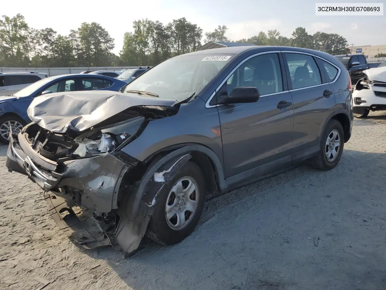 2014 Honda Cr-V Lx VIN: 3CZRM3H30EG708693 Lot: 62345515
