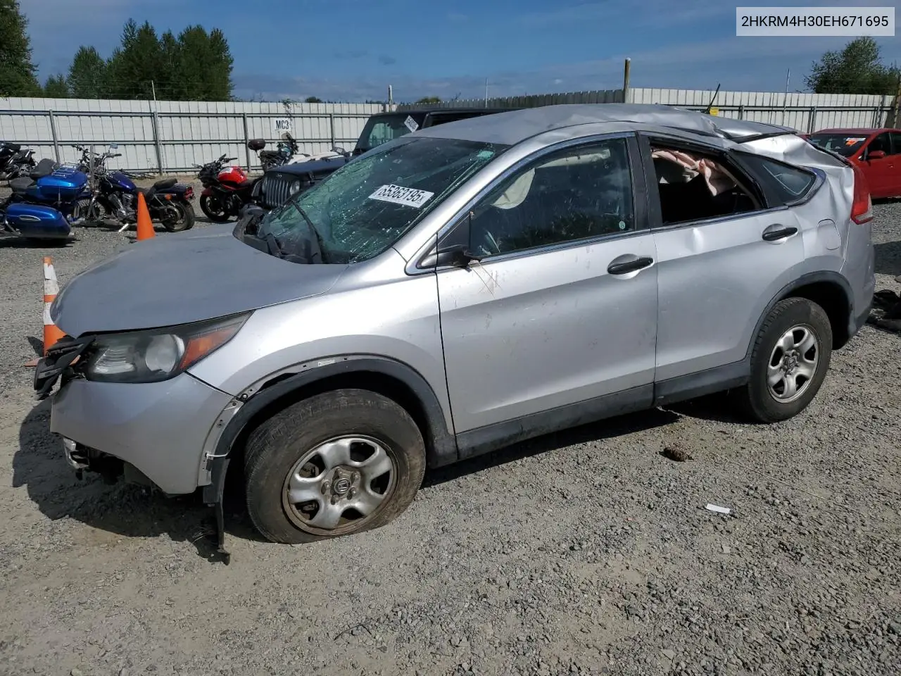 2014 Honda Cr-V Lx VIN: 2HKRM4H30EH671695 Lot: 65363195