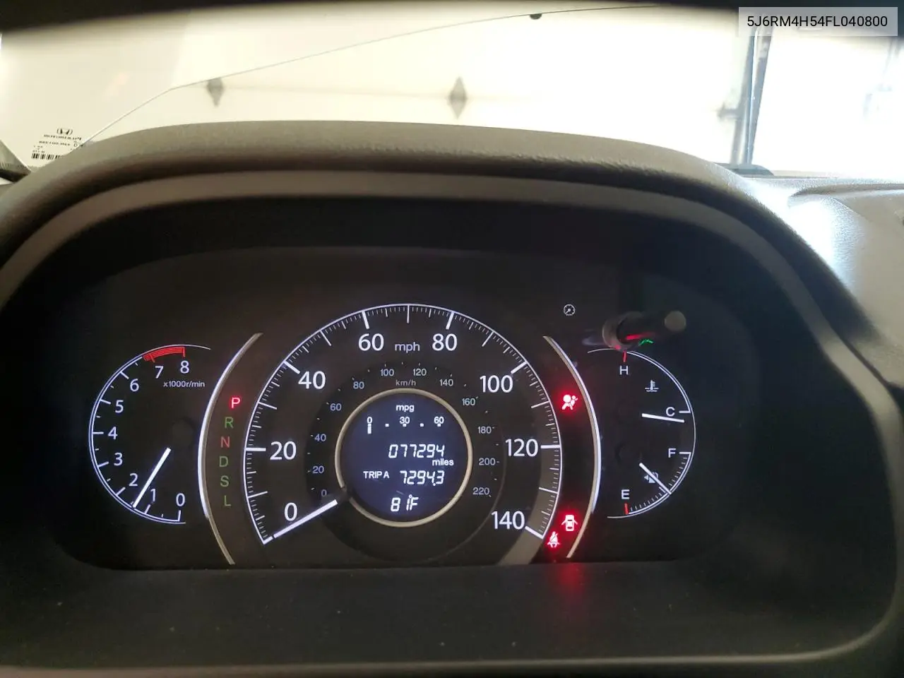 2015 Honda Cr-V Ex VIN: 5J6RM4H54FL040800 Lot: 57037155