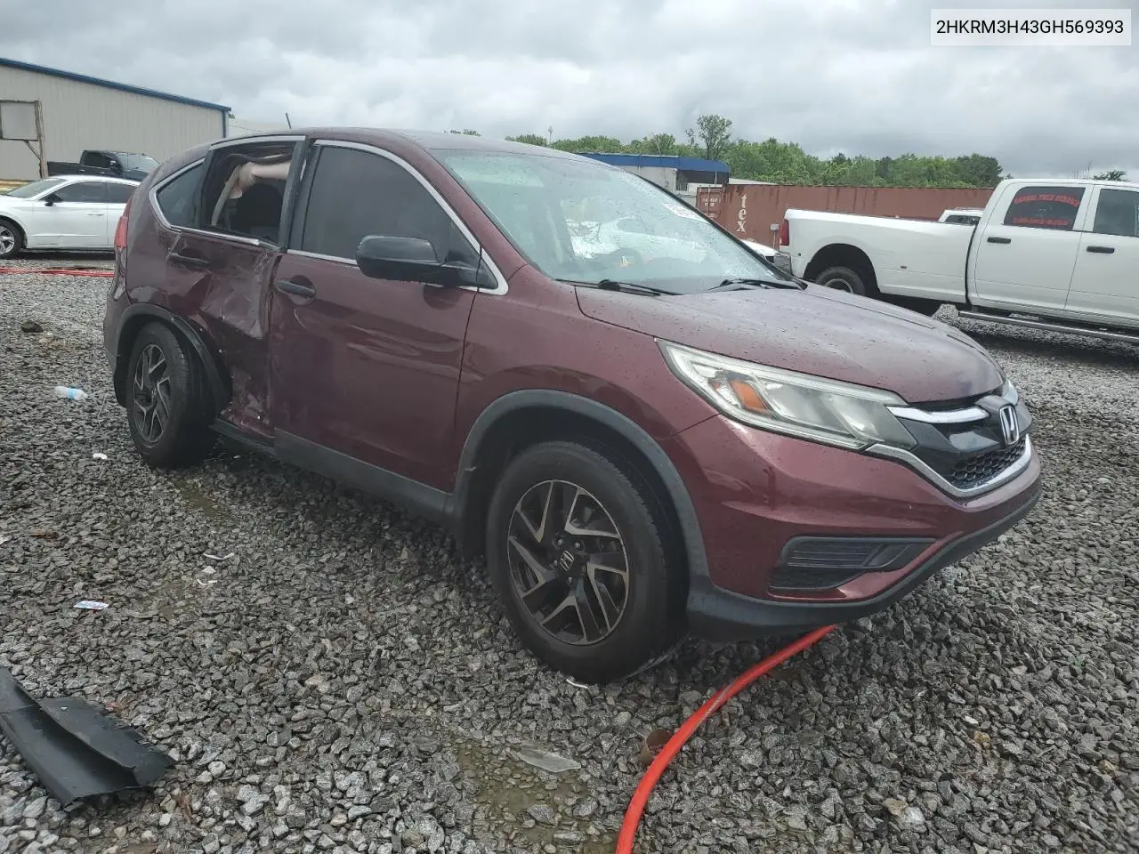 2016 Honda Cr-V Se VIN: 2HKRM3H43GH569393 Lot: 58641935