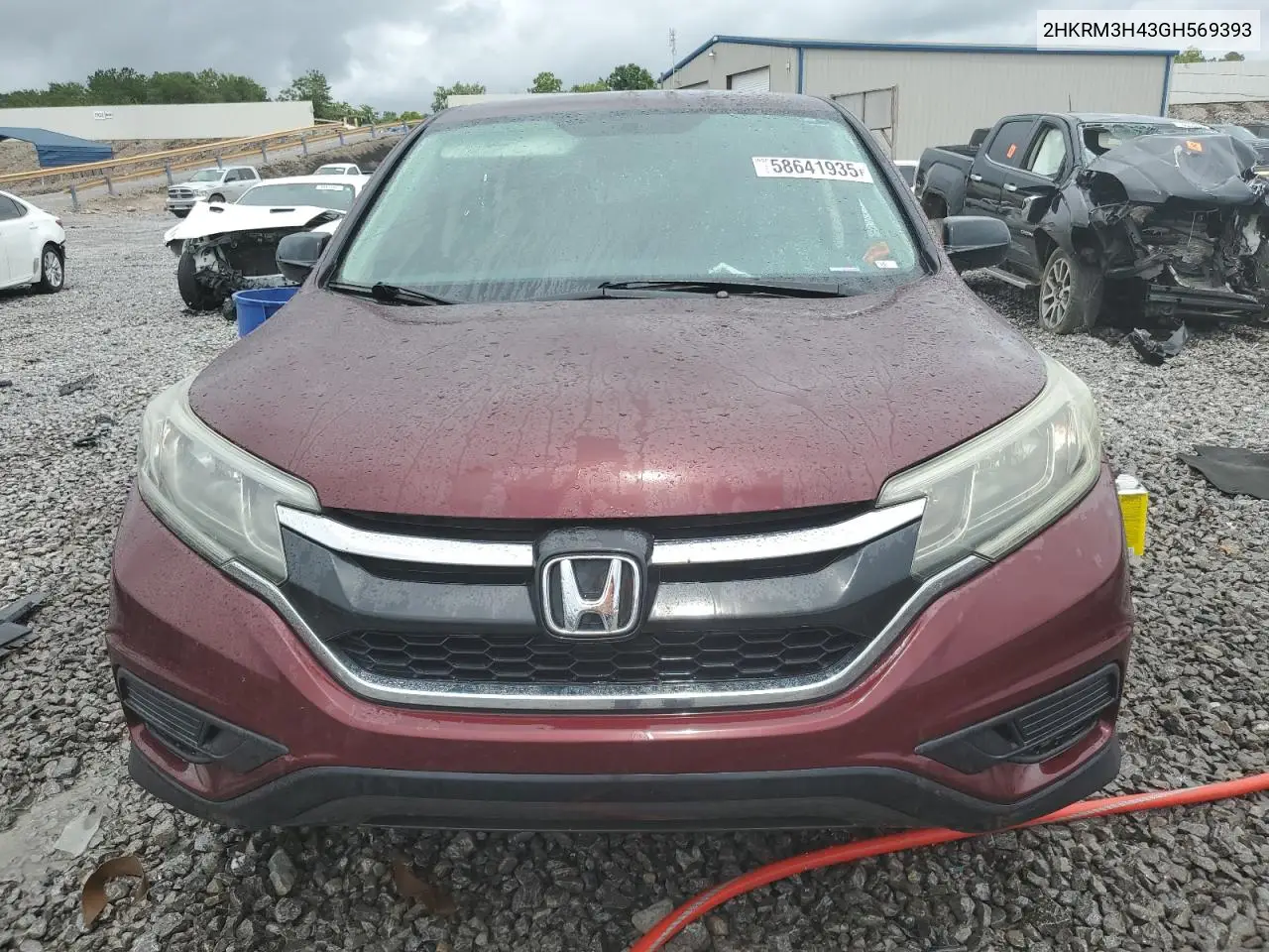 2016 Honda Cr-V Se VIN: 2HKRM3H43GH569393 Lot: 58641935