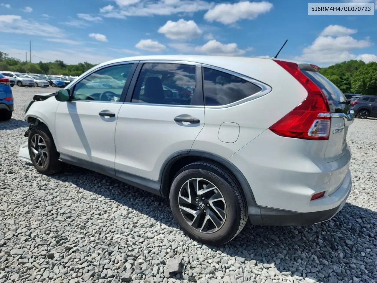 2016 Honda Cr-V Se VIN: 5J6RM4H47GL070723 Lot: 62488315