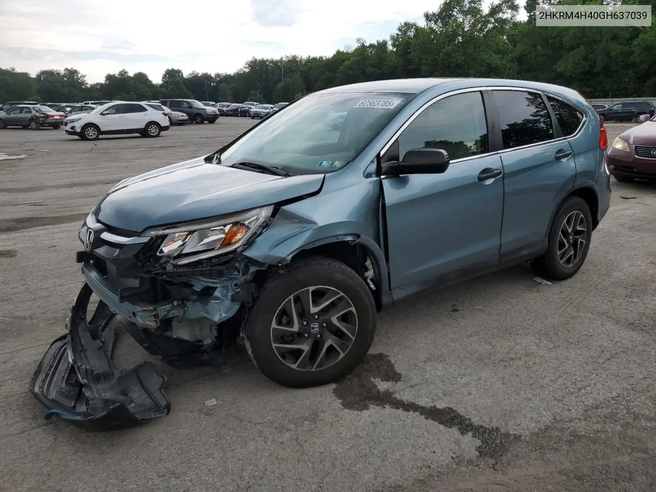 2016 Honda Cr-V Se VIN: 2HKRM4H40GH637039 Lot: 62563785