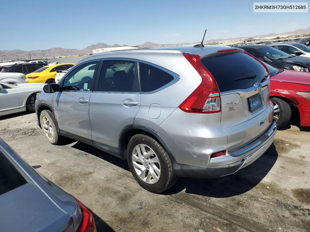 2016 Honda Cr-V Exl VIN: 2HKRM3H73GH512685 Lot: 63328285
