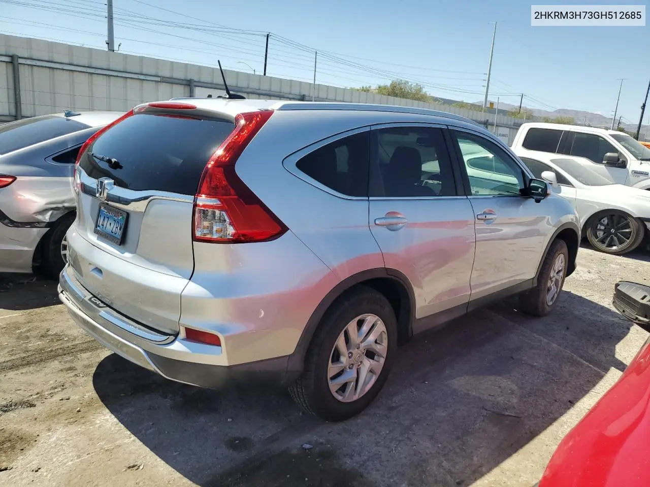 2016 Honda Cr-V Exl VIN: 2HKRM3H73GH512685 Lot: 63328285