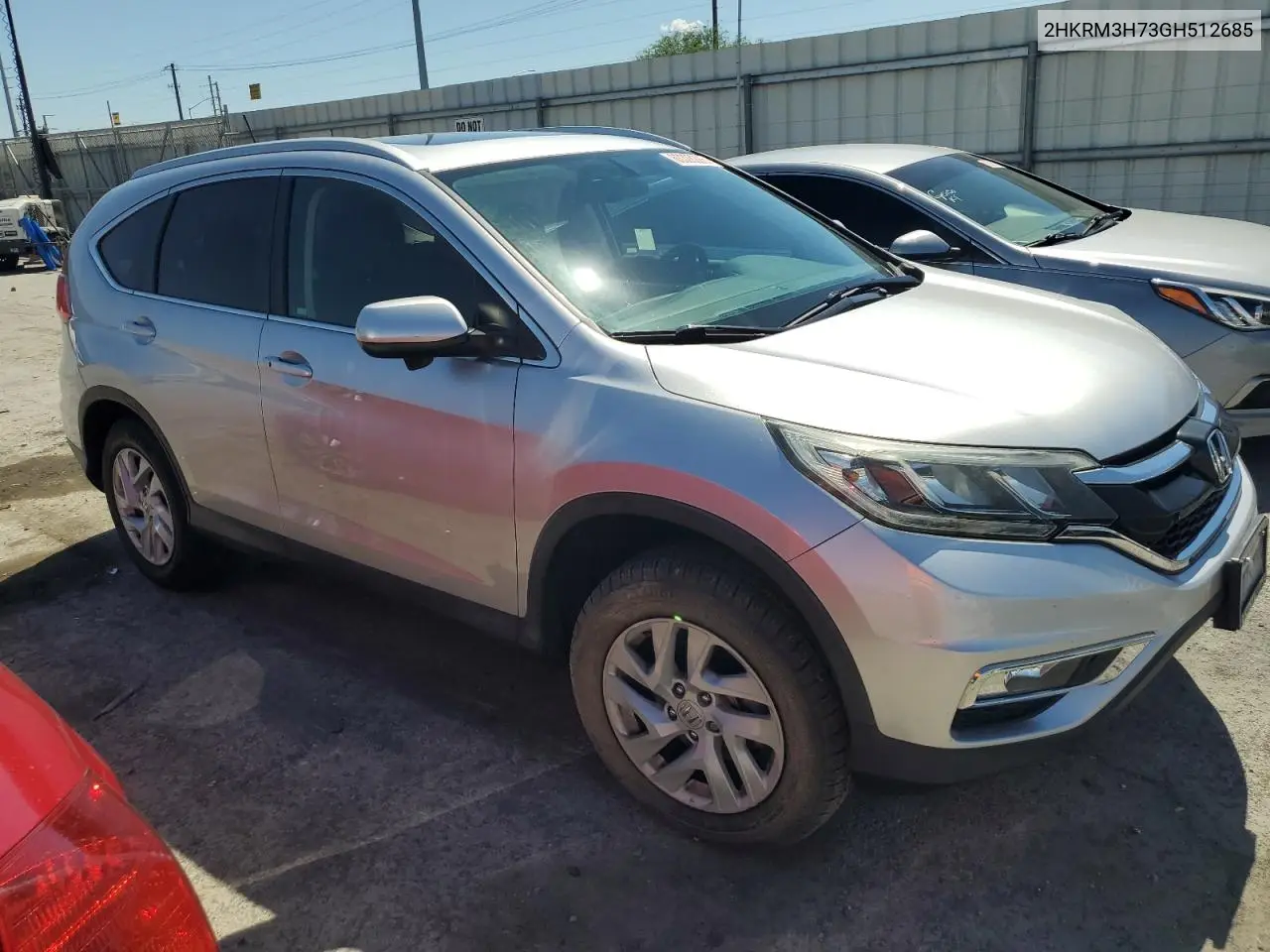 2016 Honda Cr-V Exl VIN: 2HKRM3H73GH512685 Lot: 63328285