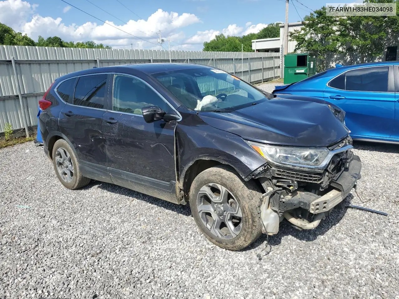 2017 Honda Cr-V Exl VIN: 7FARW1H83HE034098 Lot: 56876885