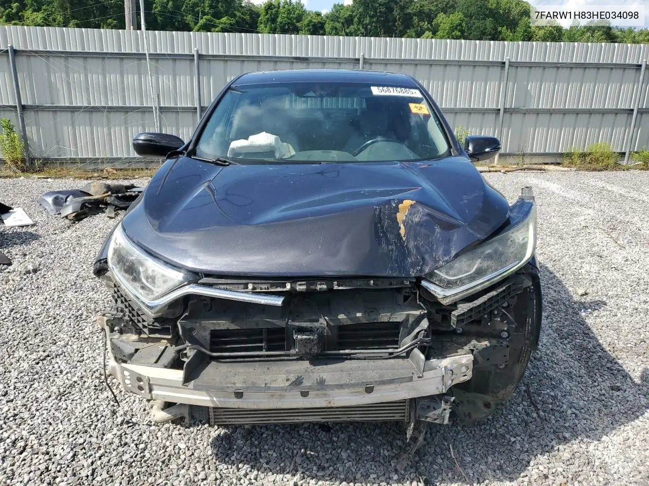 2017 Honda Cr-V Exl VIN: 7FARW1H83HE034098 Lot: 56876885