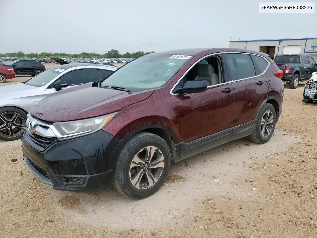 2017 Honda Cr-V Lx VIN: 7FARW5H36HE003276 Lot: 63194605