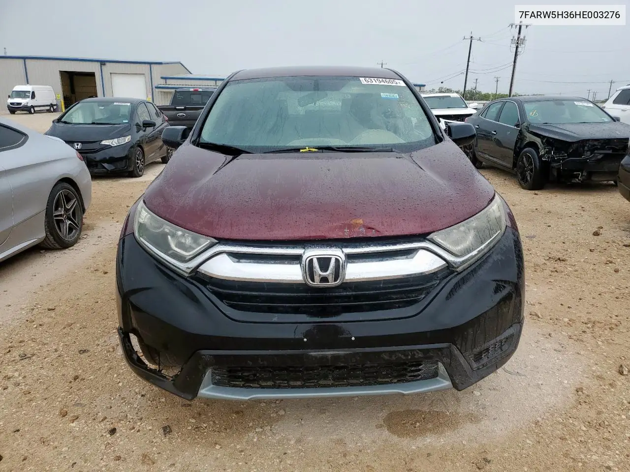 2017 Honda Cr-V Lx VIN: 7FARW5H36HE003276 Lot: 63194605