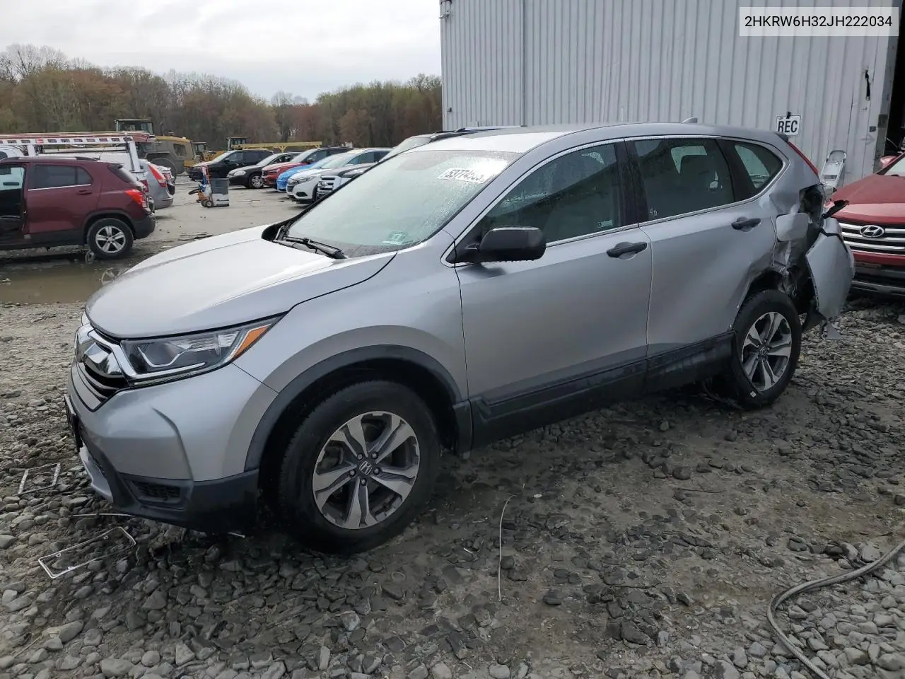 2018 Honda Cr-V Lx VIN: 2HKRW6H32JH222034 Lot: 53774535