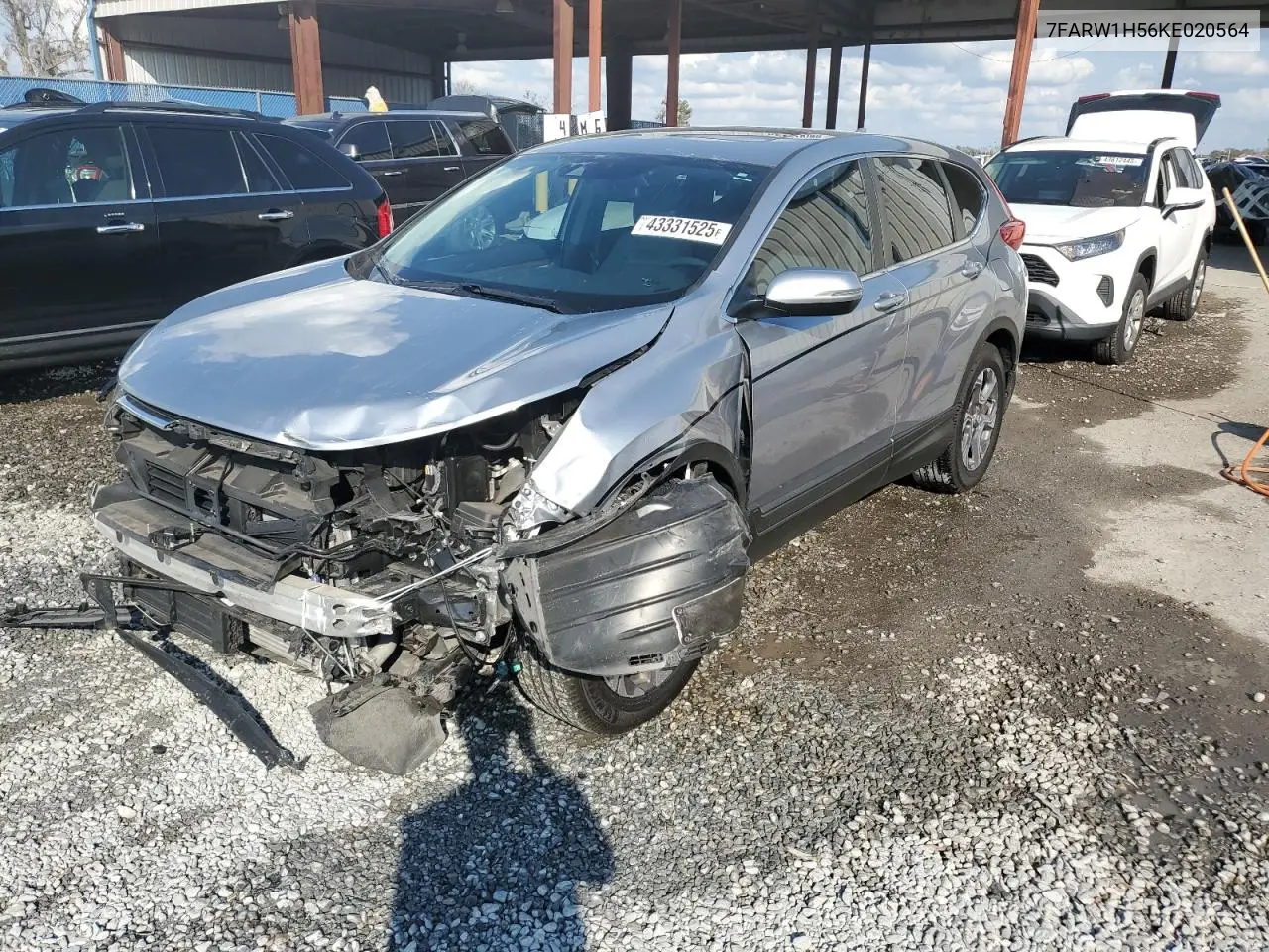 2019 Honda Cr-V Ex VIN: 7FARW1H56KE020564 Lot: 43331525