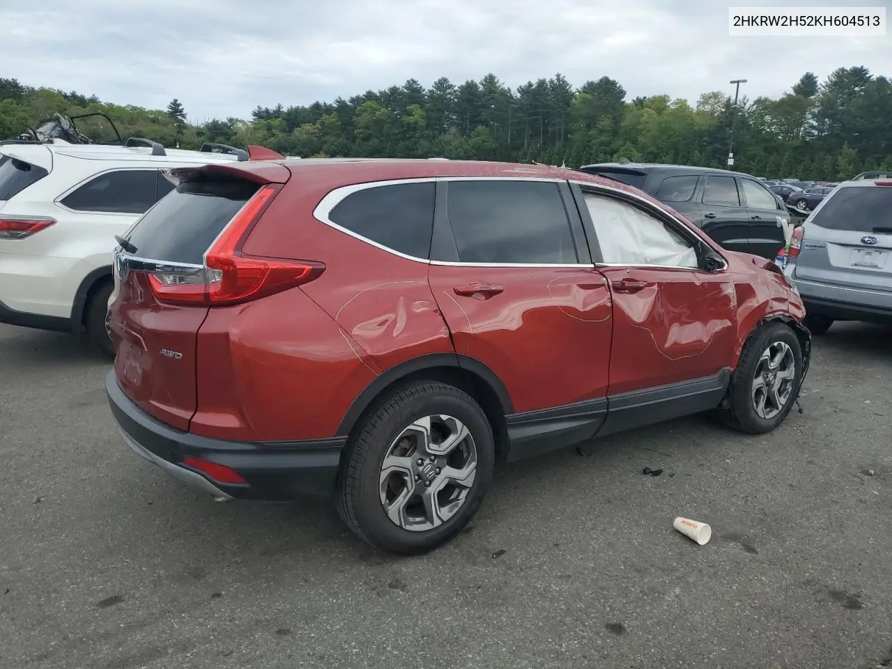 2019 Honda Cr-V Ex VIN: 2HKRW2H52KH604513 Lot: 56573745