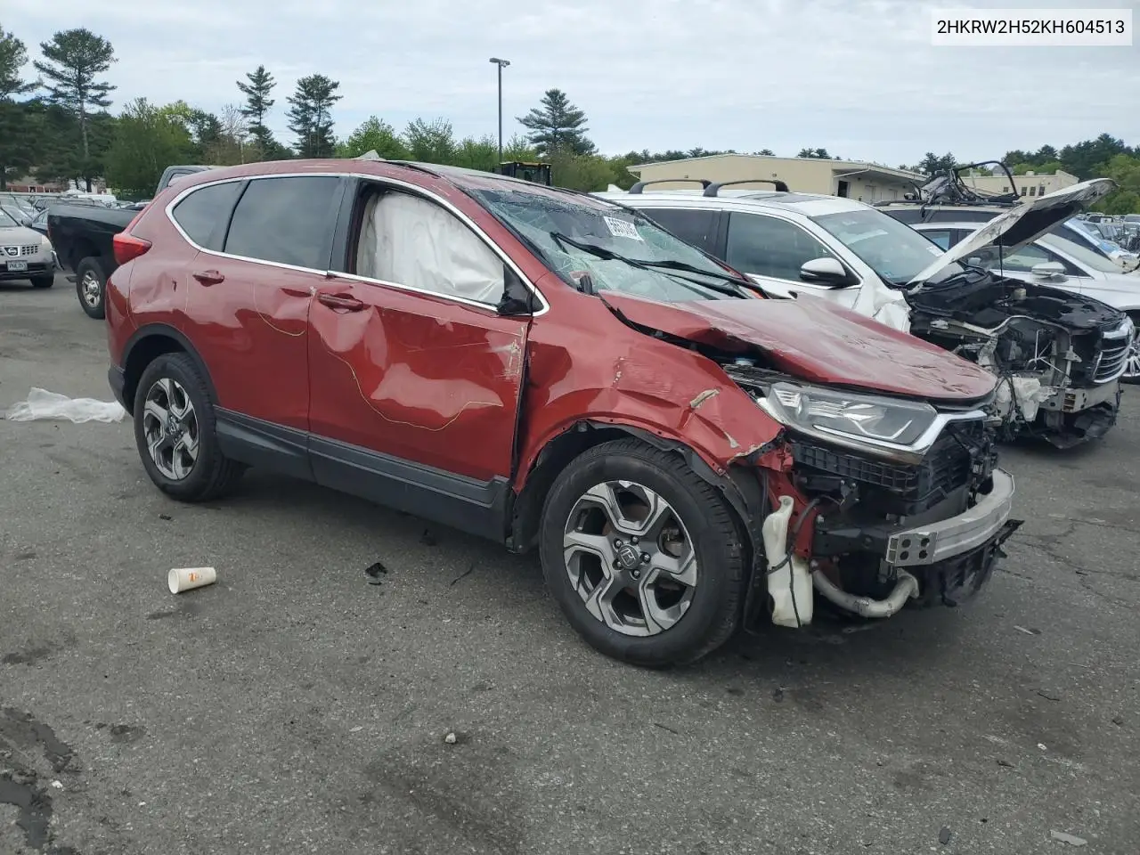 2019 Honda Cr-V Ex VIN: 2HKRW2H52KH604513 Lot: 56573745
