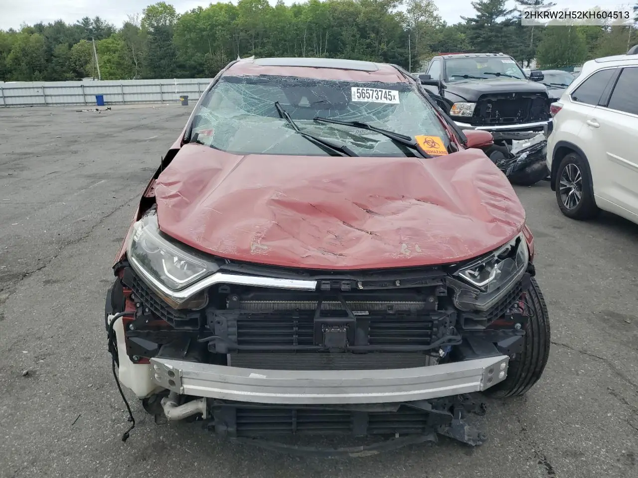 2019 Honda Cr-V Ex VIN: 2HKRW2H52KH604513 Lot: 56573745