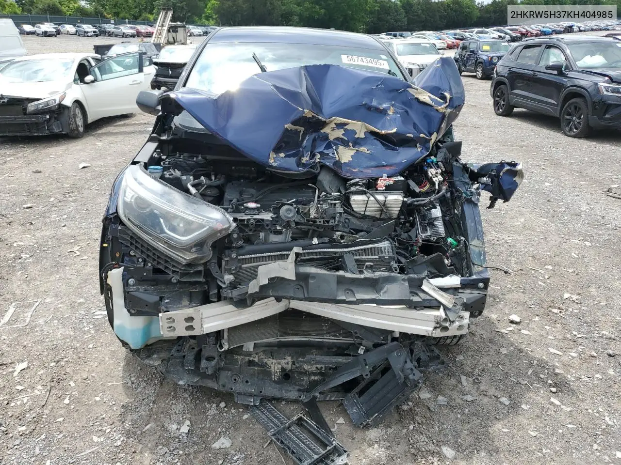 2019 Honda Cr-V Lx VIN: 2HKRW5H37KH404985 Lot: 56743495