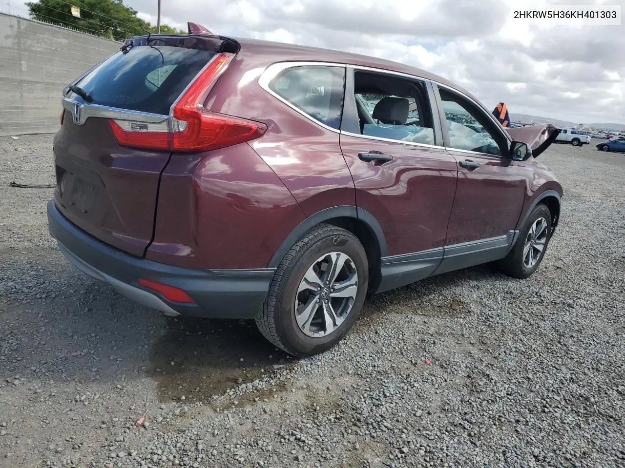 2019 Honda Cr-V Lx VIN: 2HKRW5H36KH401303 Lot: 56906475