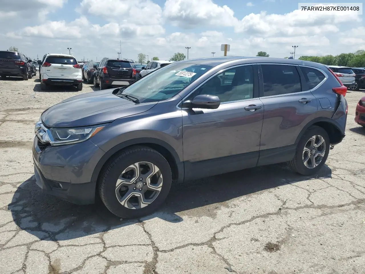 2019 Honda Cr-V Exl VIN: 7FARW2H87KE001408 Lot: 56912275